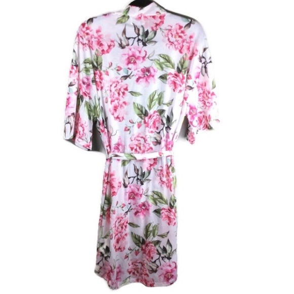 Show Me Your Mumu Brie Floral Tie Front Half Sleeve Robe One Size - Picture 4 of 12